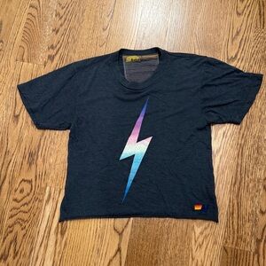 Aviator Nation Black crop tee